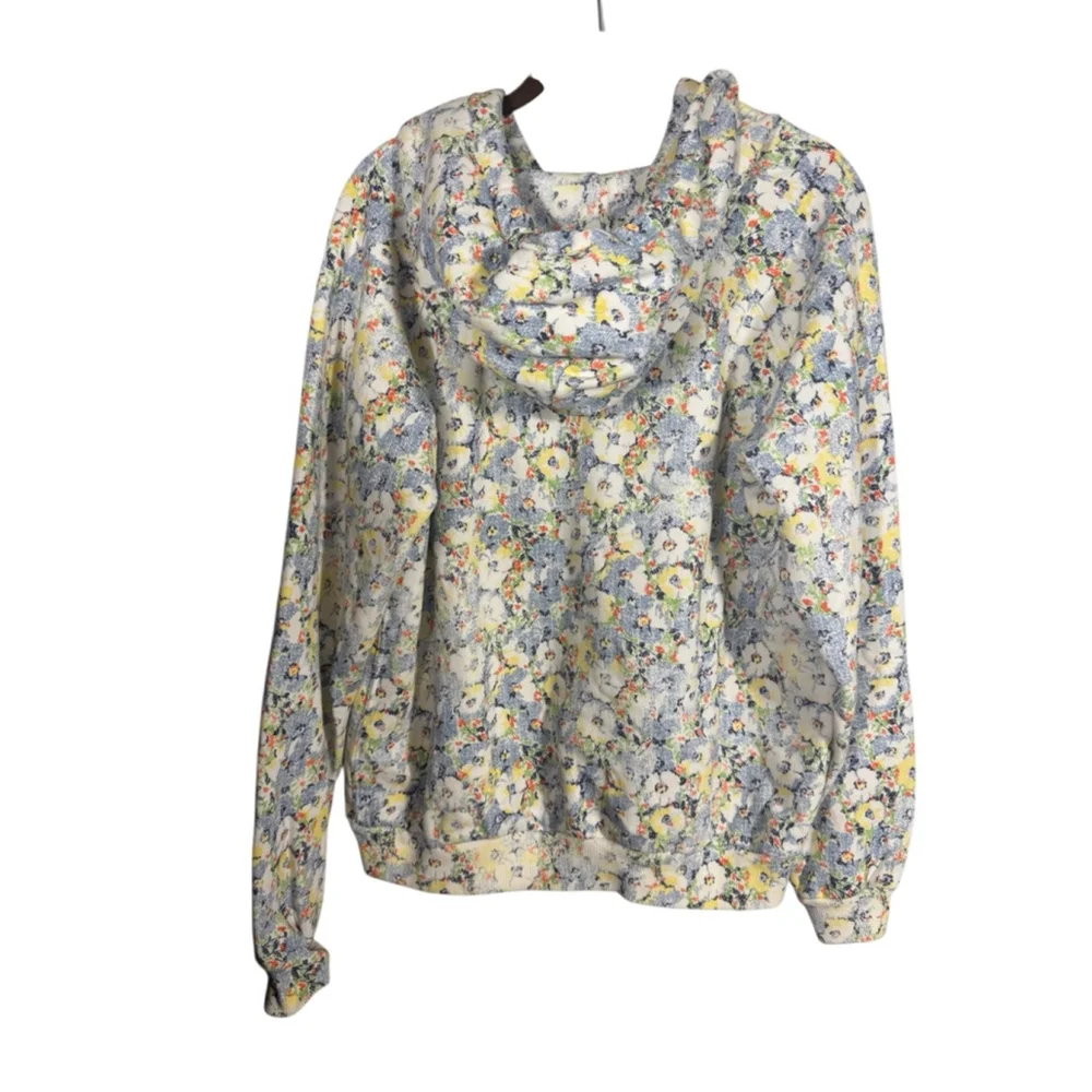 Women's Polo Ralph Lauren Floral Hoodie XL White Blue AOP - Picture 7 of 8